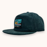 CENTRAL BEACH CORONADO |  CORDUROY FLAT BRIM SURF CAP IN TEAL