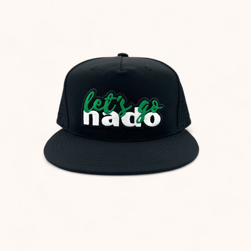 lets go nado flat bill trucker hat from coronado california with embroidered patch