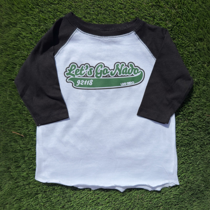 TODDLER VINTAGE BASEBALL TEE  |  LET'S GO NADO 3/4 LENGTH SLEEVE TEE