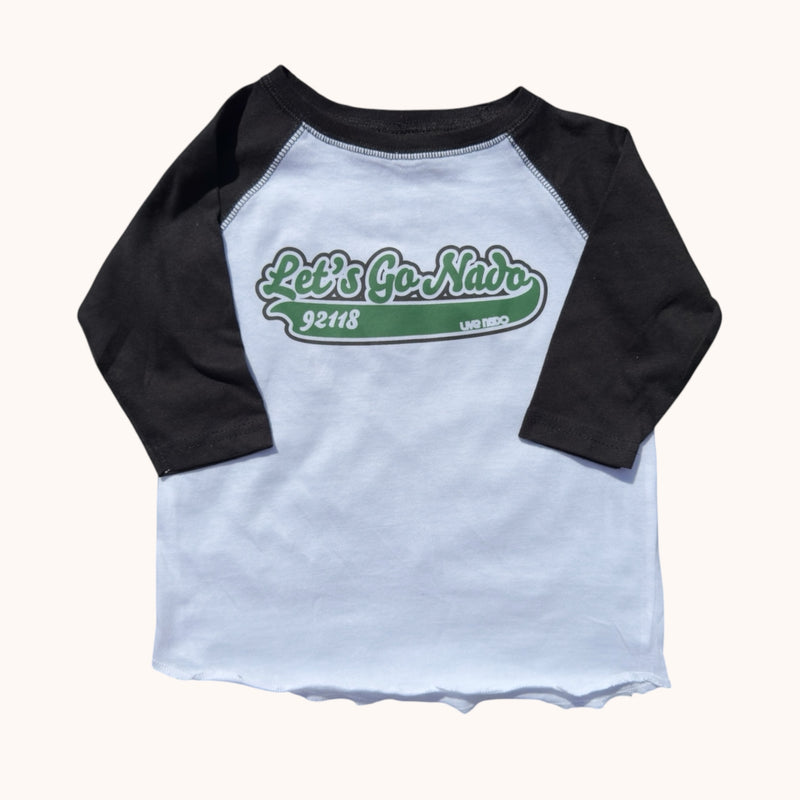 TODDLER VINTAGE BASEBALL TEE  |  LET'S GO NADO 3/4 LENGTH SLEEVE TEE