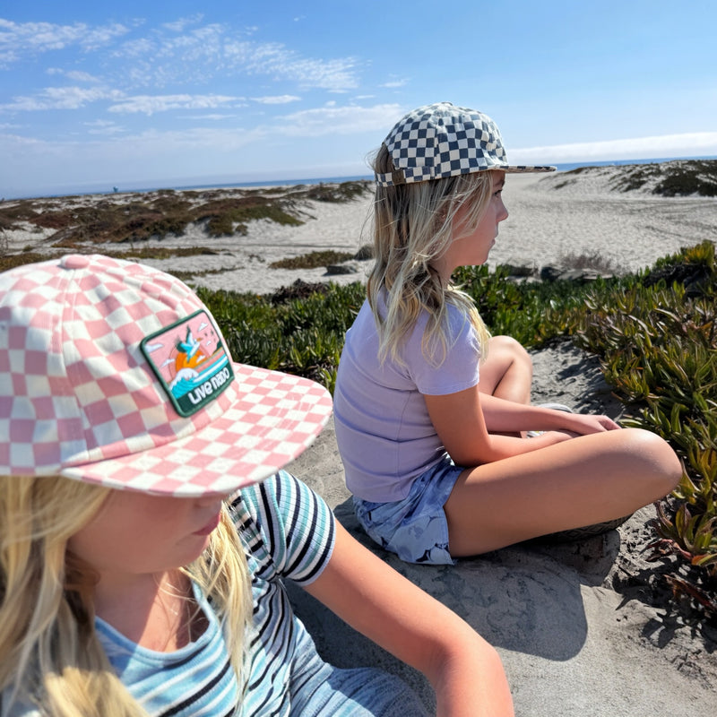 SPRECKELS  |  BLUE CHECKERED KIDS SURF CAP