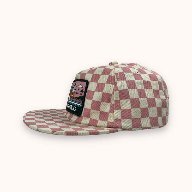 SPRECKELS  |  PINK CHECKERED KIDS SURF CAP